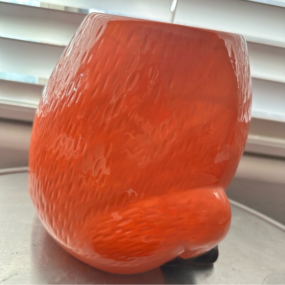 Vintage World Market Orange and White Fox Large Ceramic Canister Rare Collect - Picture 14 of 16